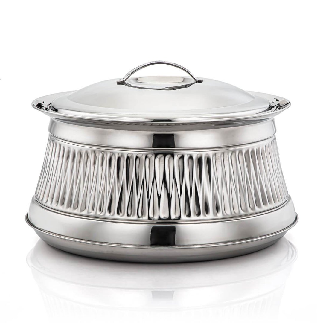 Almarjan 32 CM Haris Collection Stainless Steel Hot Pot Silver - H20P6
