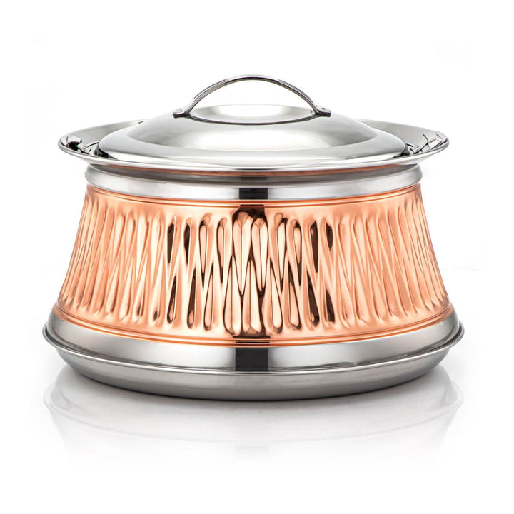 Almarjan 26 CM Haris Collection Stainless Steel Hot Pot Silver & Copper - H20PC2
