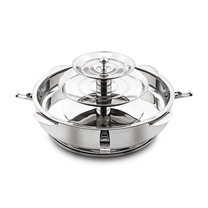 Almarjan 70 CM Atbaq Collection Stainless Steel Hot Pot Silver - STS0292525